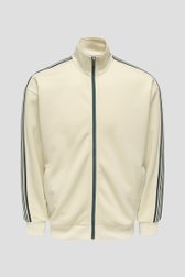 Productfoto 1 van Lichtbeige trainingsjasje met groene strepen door Only & Sons voor Heren