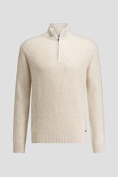 Productfoto 1 van Lichtbeige trui met rits  door Upper East voor Heren