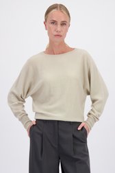 Voorkant van Lichtbeige trui met wol en kasjmier door D'Auvry Studio voor Dames