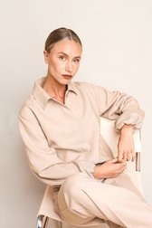 Extra foto 5 van Lichtbeige vest met hemdkraag door D'Auvry voor Dames