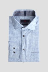 Voorkant van Lichtblauw gemêleerd hemd - Comfort fit door Dansaert Blue voor Heren