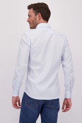 Achterkant van Lichtblauw gemêleerd hemd - Slim fit door Michaelis voor Heren