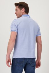 Lichtblauw gemêleerde polo met borstzak van Dansaert Blue voor Heren