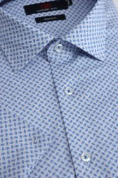 Productfoto 2 van Lichtblauw hemd met blauwe print - Regular fit  door Dansaert Blue voor Heren