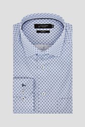 Lichtblauw hemd met fijne print - Comfort fit van Dansaert Black voor Heren