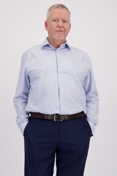 Lichtblauw hemd met fijne ruitjes – Comfort fit van Dansaert Black voor Heren