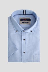 Voorkant van Lichtblauw hemd met korte mouw - Regular fit door Dansaert Blue voor Heren