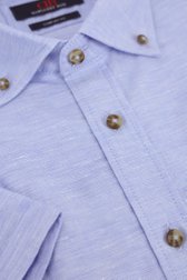 Lichtblauw hemd met linnen look - Comfort fit van Dansaert Blue voor Heren