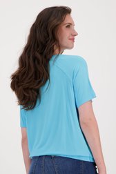 Lichtblauw soepel T-shirt van More & More voor Dames