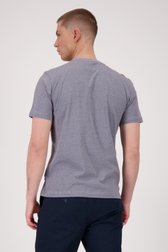 Lichtblauw T-shirt met fijne streepjes van Casual Five voor Heren