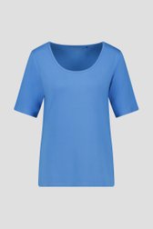 Lichtblauw T-shirt met korte mouwen van Liberty Island voor Dames