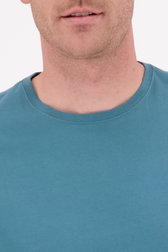 Lichtblauw T-shirt met lange mouwen van Ravøtt voor Heren