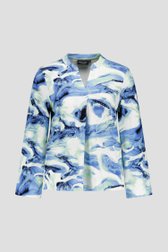 Lichtblauw T-shirt met print van Signature voor Dames