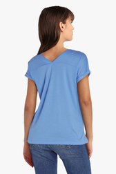 Lichtblauw T-shirt met ronde hals  van Liberty Loving nature voor Dames