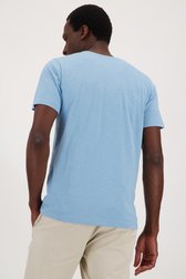 Lichtblauw T-shirt met ronde hals van Ravøtt voor Heren
