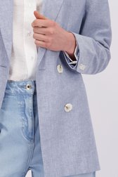 Detail van Lichtblauwe blazer  door Liberty Island voor Dames