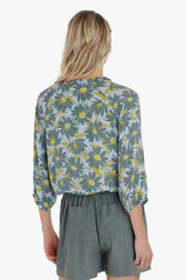 Lichtblauwe blouse in viscose met bloemenprint van Libelle voor Dames
