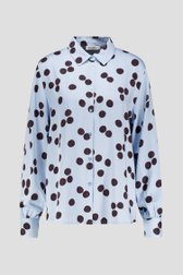 Productfoto 1 van Lichtblauwe blouse met bruine stippenprint door D'Auvry voor Dames