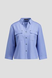 Productfoto 1 van Lichtblauwe blouse met jeanslook door Claude Arielle voor Dames