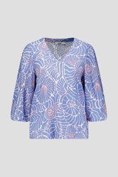 Lichtblauwe blouse met schelpenprint van Libelle voor Dames