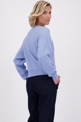 Achterkant van Lichtblauwe cardigan  door Claude Arielle voor Dames