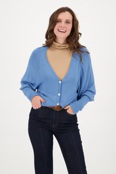 Lichtblauwe cardigan  van More & More voor Dames