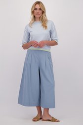 Voorkant van Lichtblauwe culotte met elastische tailleband door Libelle voor Dames