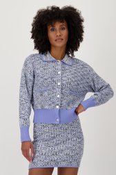 Lichtblauwe gebreide cardigan van Louise voor Dames