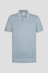 Productfoto 1 van Lichtblauwe gebreide polo met korte mouwen door Michaelis voor Heren
