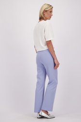 Achterkant van Lichtblauwe geklede broek door Claude Arielle voor Dames