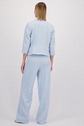 Achterkant van Lichtblauwe geklede broek door More & More voor Dames