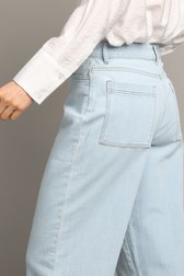 Detail van Lichtblauwe jeans - Wide leg fit - 7/8 lengte  door Liberty Island Denim voor Dames