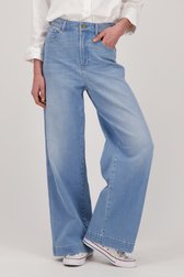 Lichtblauwe jeans - Wide leg fit  van Liberty Island Denim voor Dames