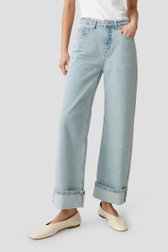 Voorkant van Lichtblauwe jeans - Wide leg fit door Opus voor Dames