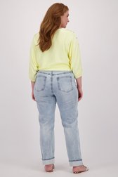 Achterkant van Lichtblauwe jeans  door Yest Curve voor Dames