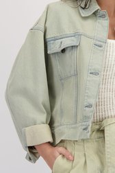 Extra foto 1 van Lichtblauwe jeansvest met verwassen effect door Louise voor Dames