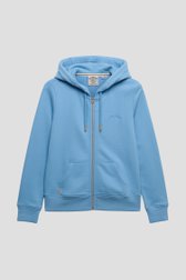 Productfoto 1 van Lichtblauwe katoenen hoodie met rits door Superdry voor Dames