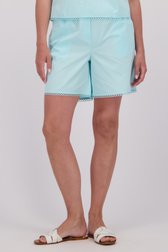 Detail van Lichtblauwe katoenen short door Libelle voor Dames