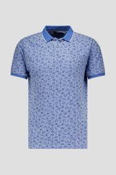 Lichtblauwe polo met bladerprint  van Dansaert Blue voor Heren
