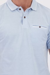 Detail van Lichtblauwe polo met korte mouwen door Dansaert Blue voor Heren