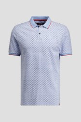 Productfoto 1 van Lichtblauwe polo met ruitjesmotief door Dansaert Blue voor Heren
