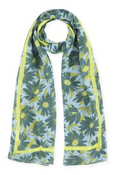Lichtblauwe sjaal met bloemenprint van Liberty Island voor Dames