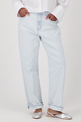 Lichtblauwe tapered jeans met bleached look van Louise voor Dames