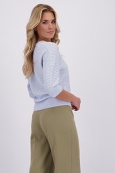 Achterkant van Lichtblauwe trui met driekwartmouwen door Libelle voor Dames