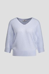 Productfoto 1 van Lichtblauwe trui met driekwartmouwen door Libelle voor Dames