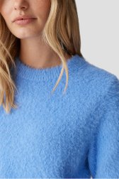 Detail van Lichtblauwe trui met korte mouwen door Opus voor Dames