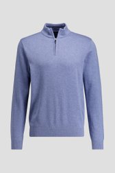 Productfoto 1 van Lichtblauwe trui met ritskraag door Dansaert Blue voor Heren