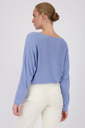 Lichtblauwe trui met strass en ronde hals van D'Auvry voor Dames