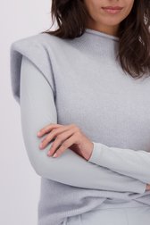 Detail van Lichtblauwe trui zonder mouwen door Louise voor Dames