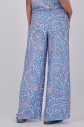 Lichtblauwe wijde broek met print van Libelle voor Dames